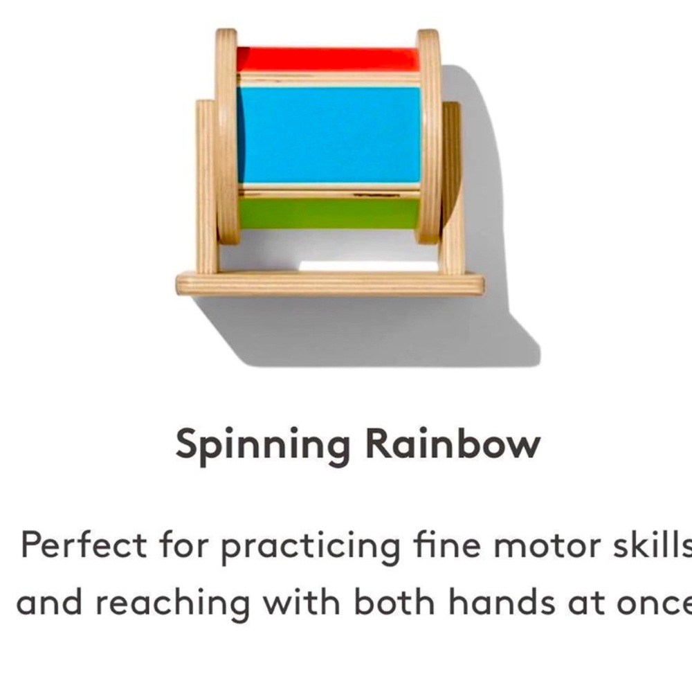 LOVEVERY Spinning Rainbow Montessori wooden toy